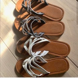 White & Black Sandals